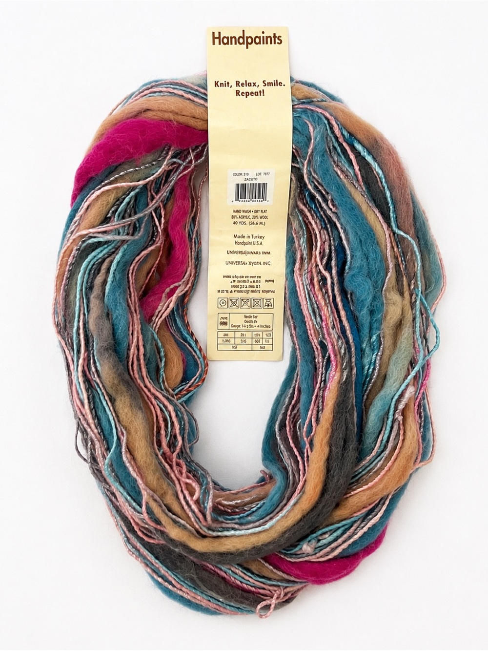 Universal Yarn Bamboo Bloom Color 316 Lot 7077 Bulky Bamboo Wool Acrylic 100g